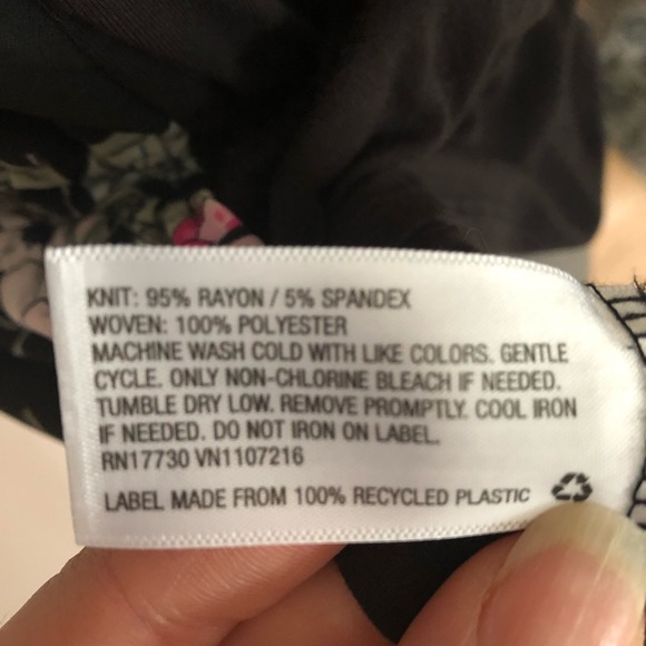 A New Day floral peplum top - Picture 4 of 4